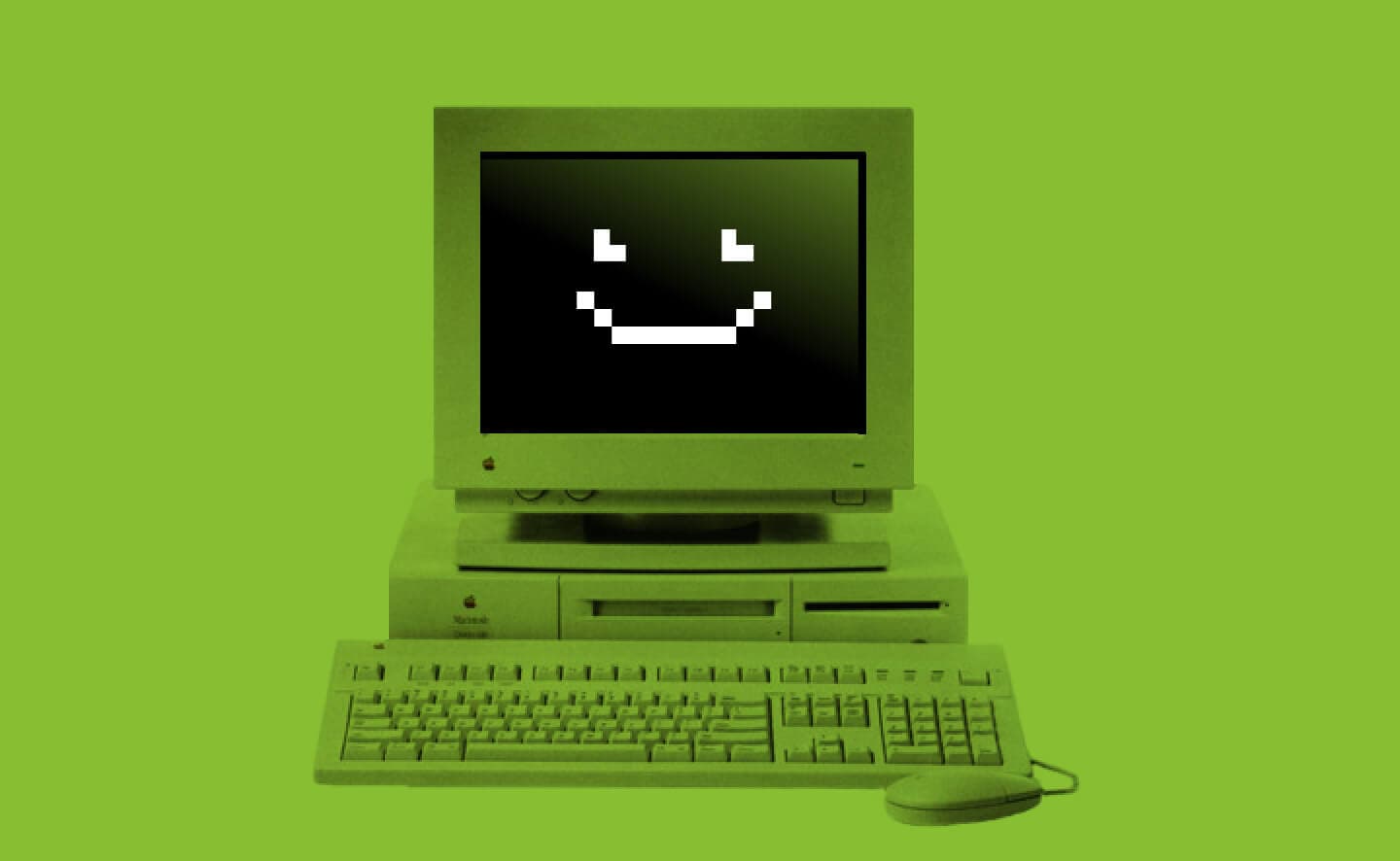 PC with smily face