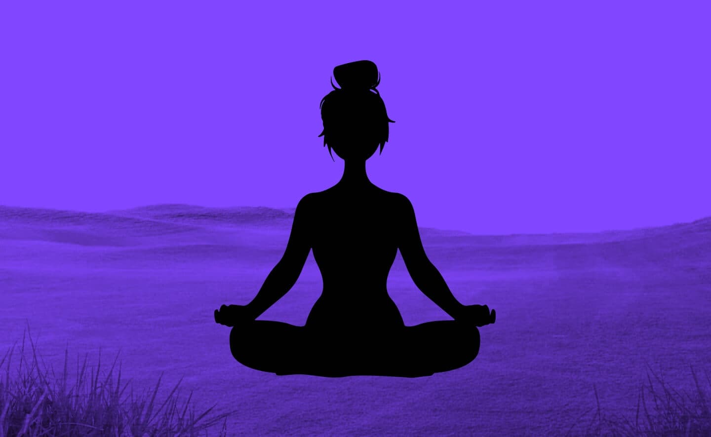 Vrouw die mediteert, wat aansluit bij Brenda's passie voor yoga, meditatie en tijd doorbrengen in de natuur als vormen van zelfzorg.